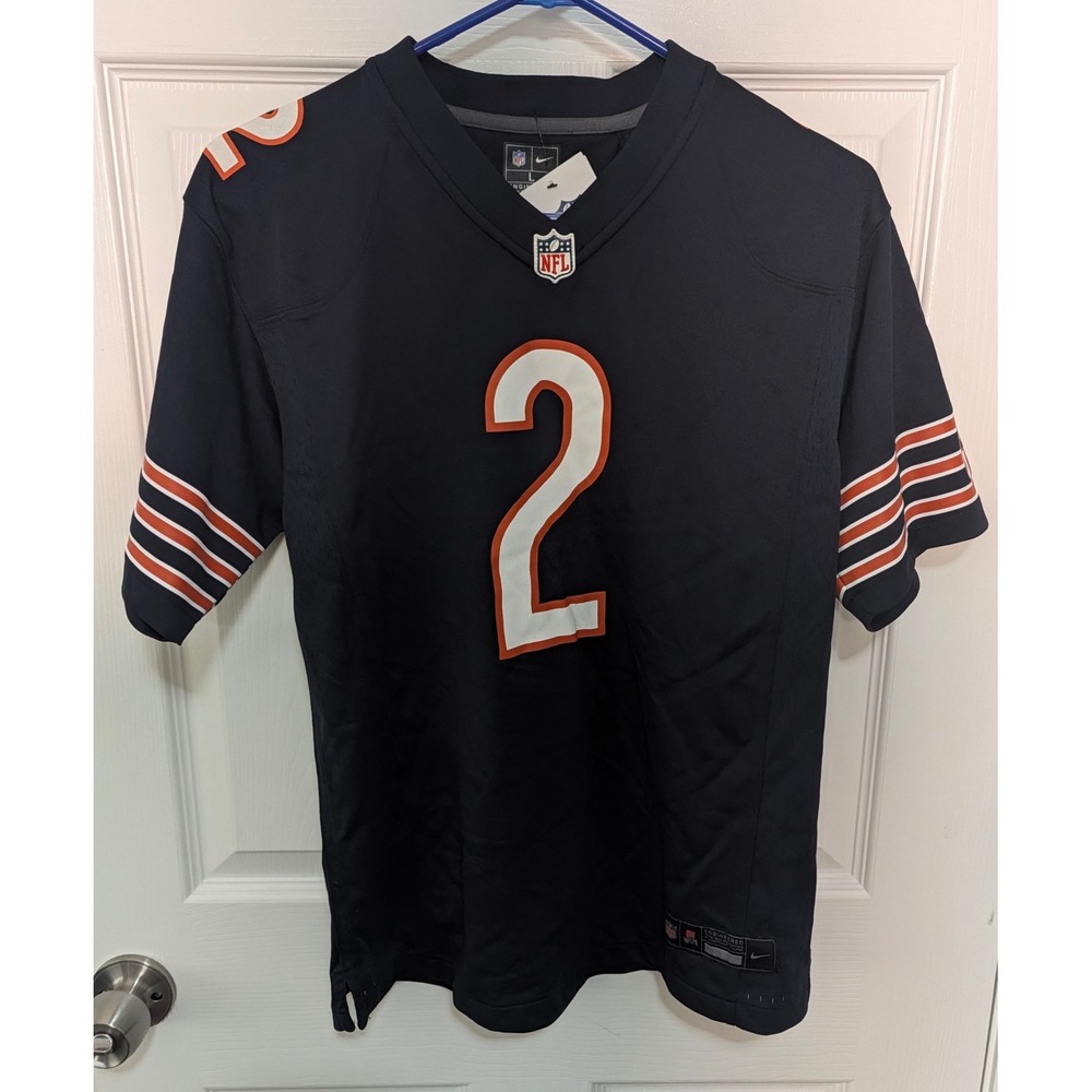 Nike Chicago Bears DJ Moore Jersey Kids Large 14-16 Navy Blue NFL Football NWT